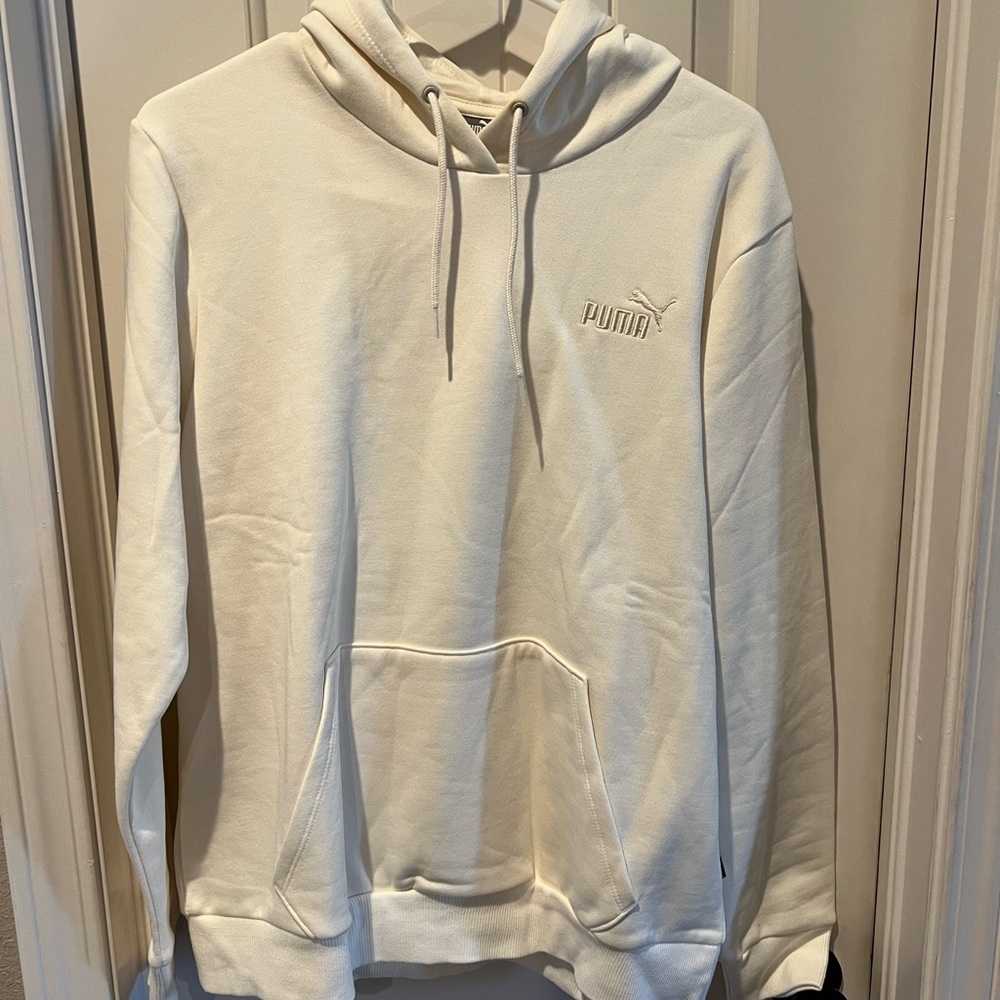 PUMA womens sz xl ivory Cream off white Hoodie sweatshirt NWOT